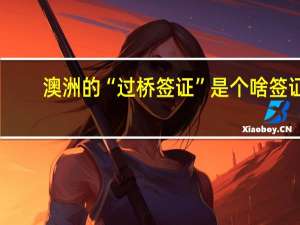 澳洲的“过桥签证”是个啥签证