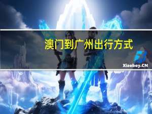 澳门到广州出行方式