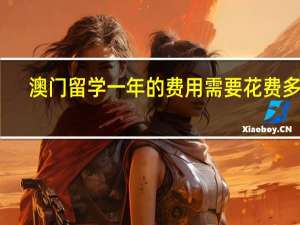 澳门留学一年的费用需要花费多少