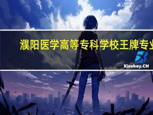 濮阳医学高等专科学校王牌专业