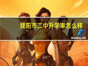 濮阳市二中升学率怎么样