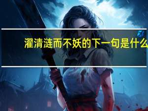 濯清涟而不妖的下一句是什么