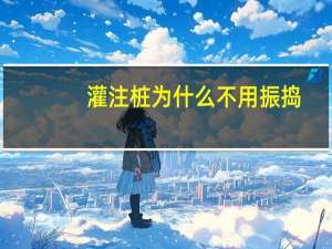 灌注桩为什么不用振捣