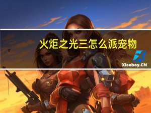火炬之光三怎么派宠物