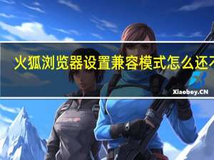 火狐浏览器设置兼容模式怎么还不行（火狐浏览器怎么设置兼容模式）