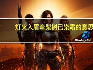 灯火入眉弯梨树已染霜的意思