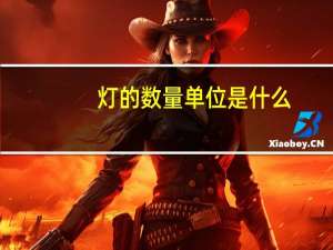 灯的数量单位是什么