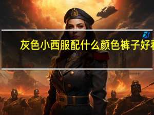 灰色小西服配什么颜色裤子好看