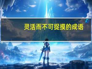 灵活而不可捉摸的成语（灵活而不可捉摸）