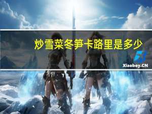 炒雪菜冬笋卡路里是多少