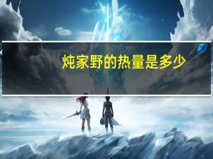 炖家野的热量是多少