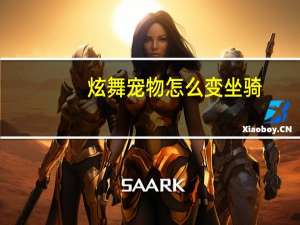 炫舞宠物怎么变坐骑