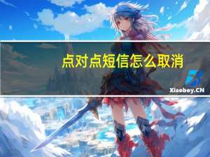 点对点短信怎么取消（点对点短信）