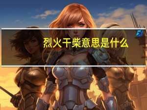 烈火干柴意思是什么