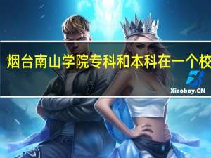 烟台南山学院专科和本科在一个校区吗