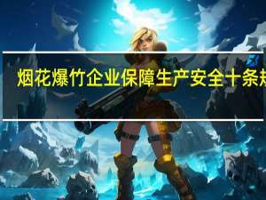 烟花爆竹企业保障生产安全十条规定