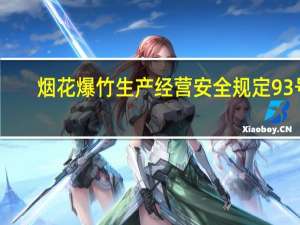 烟花爆竹生产经营安全规定93号（烟花爆竹生产经营安全规定简介）