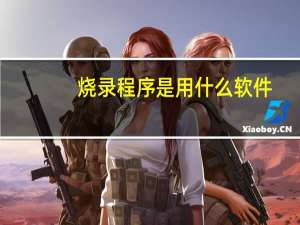 烧录程序是用什么软件