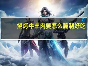 烧烤牛羊肉要怎么腌制好吃