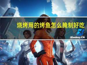 烧烤用的烤鱼怎么腌制好吃