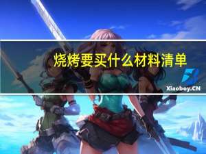 烧烤要买什么材料清单