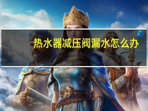 热水器减压阀漏水怎么办