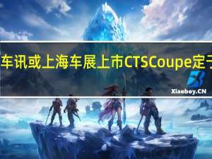 热门车讯或上海车展上市 CTS Coupe定于年内引入
