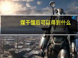 煤干馏后可以得到什么