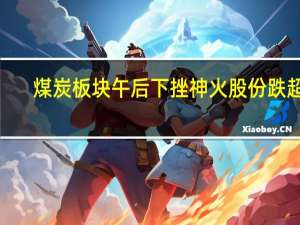 煤炭板块午后下挫 神火股份跌超4%