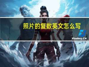 照片的复数英文怎么写