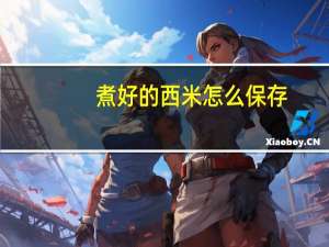 煮好的西米怎么保存