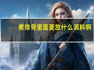 煮排骨里面要放什么调料啊