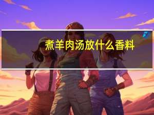 煮羊肉汤放什么香料