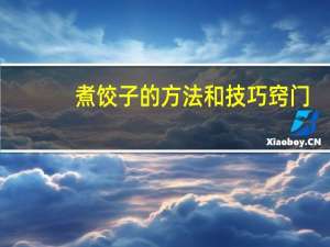 煮饺子的方法和技巧窍门（煮饺子的方法）