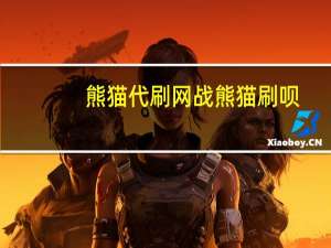 熊猫代刷网战 熊猫刷呗(代练熊猫)