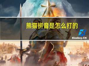 熊猫拼音是怎么打的（xmp预设怎么导入ps）