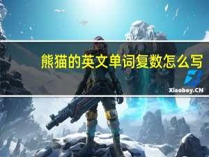 熊猫的英文单词复数怎么写