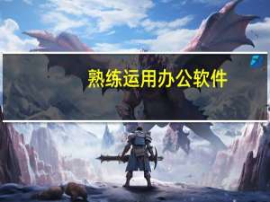 熟练运用办公软件