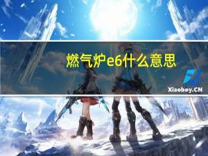 燃气炉e6什么意思