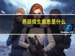 燕颔儒生意思是什么