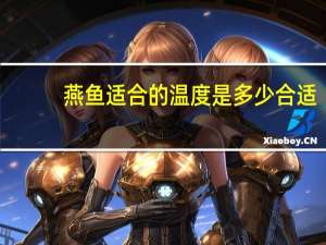 燕鱼适合的温度是多少合适