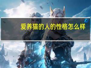 爱养猫的人的性格怎么样