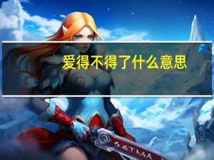 爱得不得了什么意思