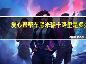爱心帮帮车黑米糕卡路里是多少