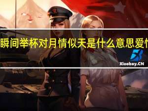 爱恨就在一瞬间举杯对月情似天是什么意思 爱恨就在一瞬间歌词