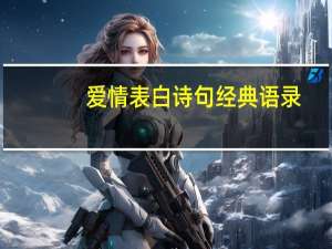 爱情表白诗句经典语录（表白诗爱情斜藏头诗郑真安琪一生一世）