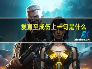 爱直至成伤上一句是什么（爱直至成伤）