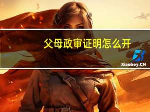 父母政审证明怎么开