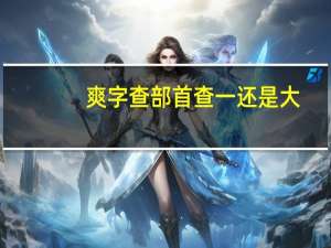 爽字查部首查一还是大