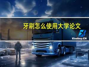 牙刷怎么使用大学论文